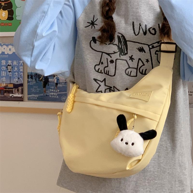 Tote bag Large capacity canvas bag Women's nylon messenger bag 2025 New casual versatile new pleated shoulder bag