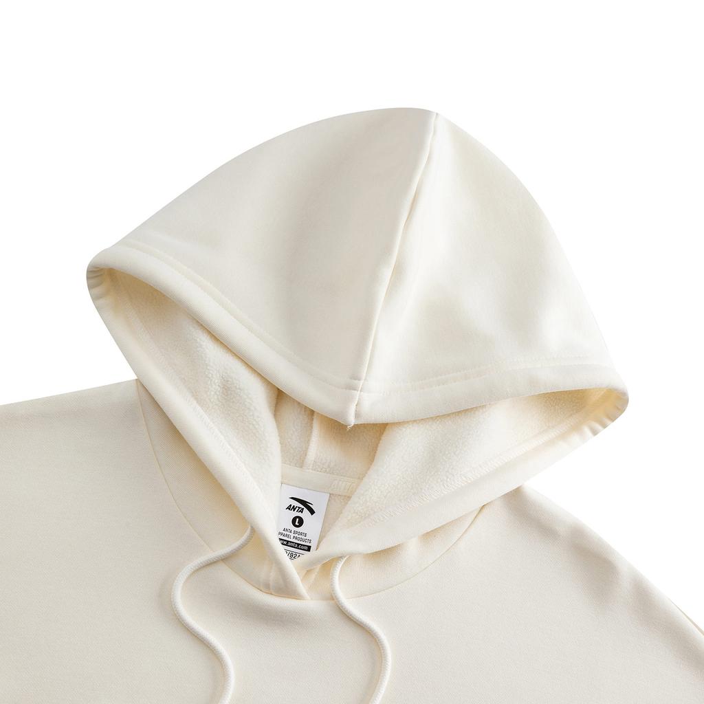 Anta Loose Fit Hooded Fleece Warm Lifestyle Series Casual Fashion Sports Versatile Campus Commuter Sweatshirt Women Sweatshirt 962618708-1