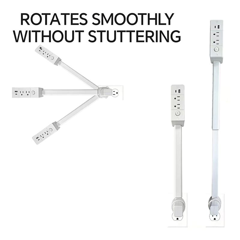 Us Electrical Wall Plug Rotates Electrical Outlet Extender Adjustable Length With Switch Nightstand Power Outlets Power Socket