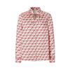 JUZUI New Chinese Style Dragon Pattern Women's Stand Collar Shirt