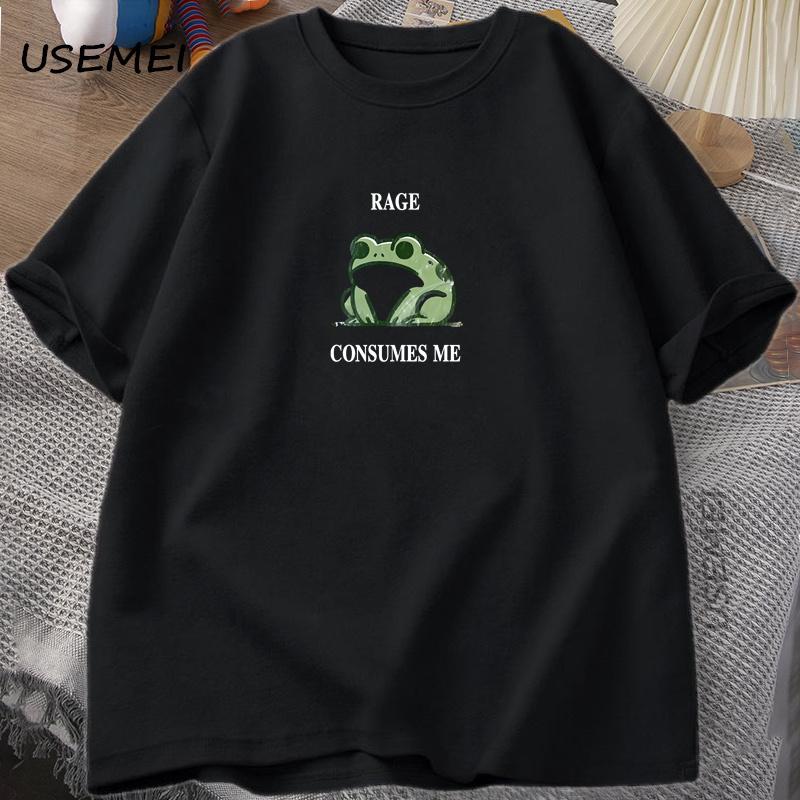 Rage Consumes Me Frog Vintage T Shirt Men Women Tee Nature Lover Silly Frog Retro T-Shirt Mens Clothing Cotton Short Sleeve Top