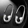 Sicherheitsnadel Ohrringe für Damen Minimalistische Hoop Pin Ohrringe Moderne Ohr-Creolen Stecker für täglichen Schmuck Street Dating Party