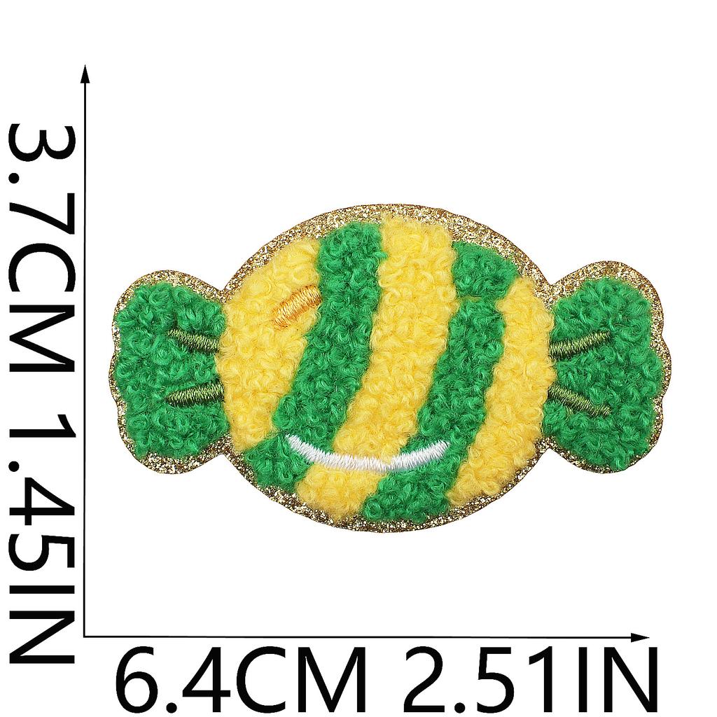 Sweet Candy Embroidery Cloth Sticker Lollipop Chapter Boy Clothes Bag Decoration Carrot Fudge Patch Sticker Ironing
