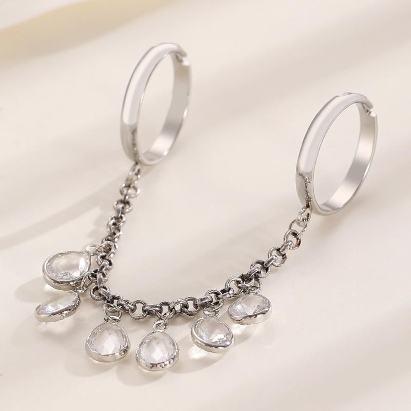 Elegant Adjustable Wedding Rings Dating Rings Geometric Fringe Opening Finger Jewelry Suitable for Woman and Man Present