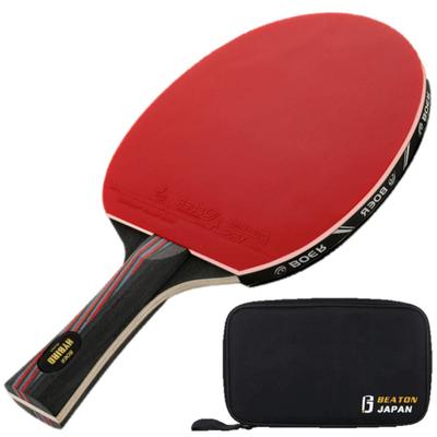 BEATON JAPAN Table Tennis Racket, Shakehand Grip, Professional Grade, with Case (Long Hand)