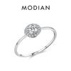 Modian 925 Sterling Silver Simple 5A Zirconia Ring For Women Original Band Silver Rings Fine Jewelry Engagement Gift