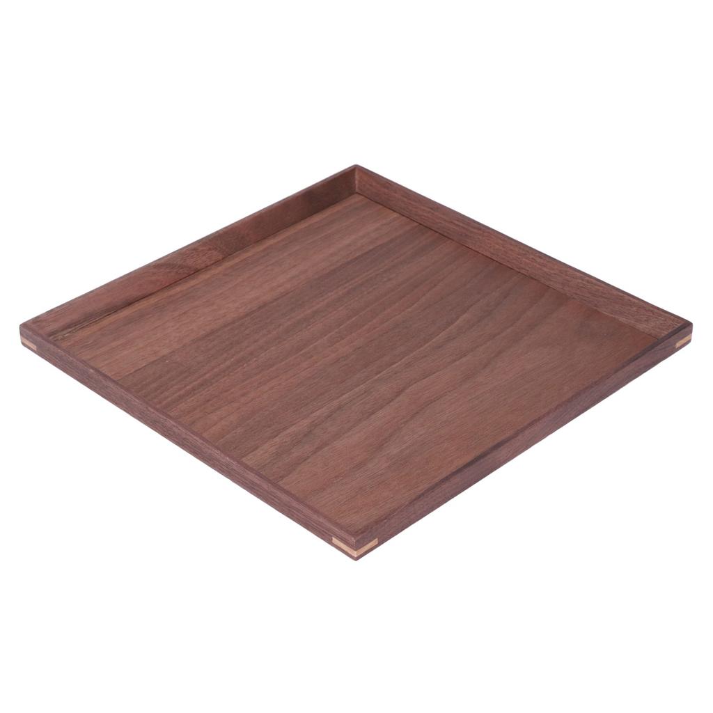 Holztablett Quadratische Form Schwarznuss Retro Klassischer Chinesischer Stil Dekorative Serviertablett für