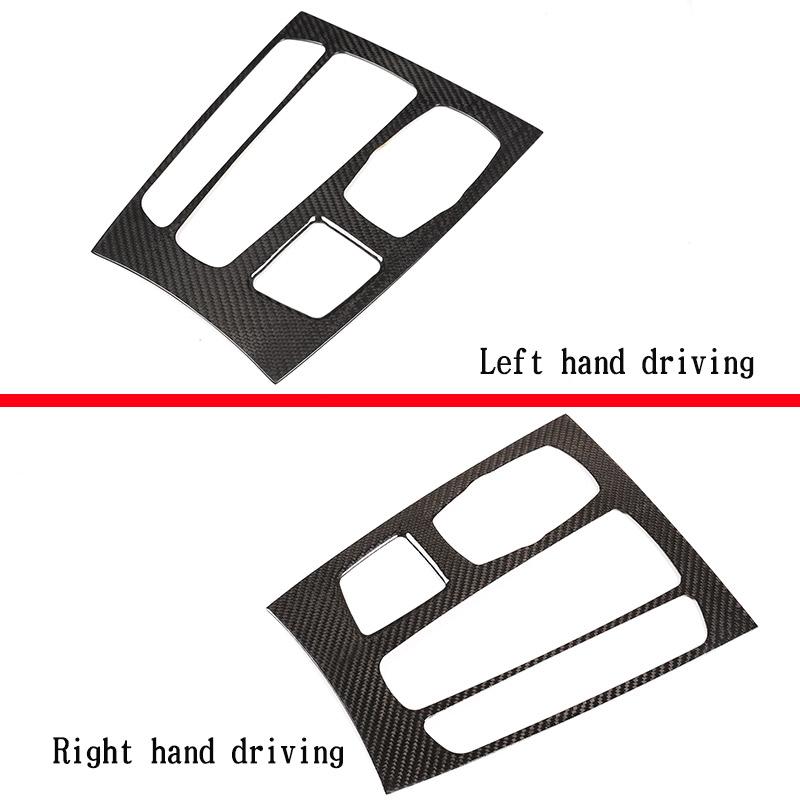 For R H D & L H D Real Carbon Fiber For BMW X5 X6 F15 F16 Car Center Gear Shift Panel Cover Frame Cover Stickers Car Accessories