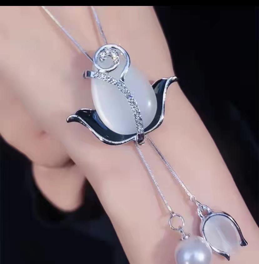 

Элегантное ожерелье-цепочка с кисточкой для женщин - Универсальный, высококлассный европейский и американский дизайн для осенне-зимней моды