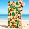 1Pc Christmas Festive Elements Beach Towel Quick Dry Multiuse For Beach Pool Gym Yoga Home Travel Christmas Halloween Xmas Gift S1169