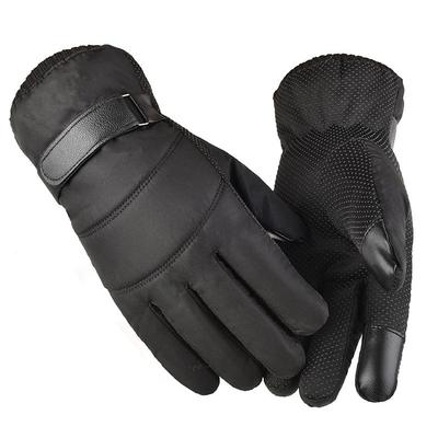 Daunen-Baumwollhandschuhe für Männer und Frauen im Winter Warm Motorradfahren Wasserdicht Kältefest Plus Samt Verdickt Outdoor Ski-Handschuhe