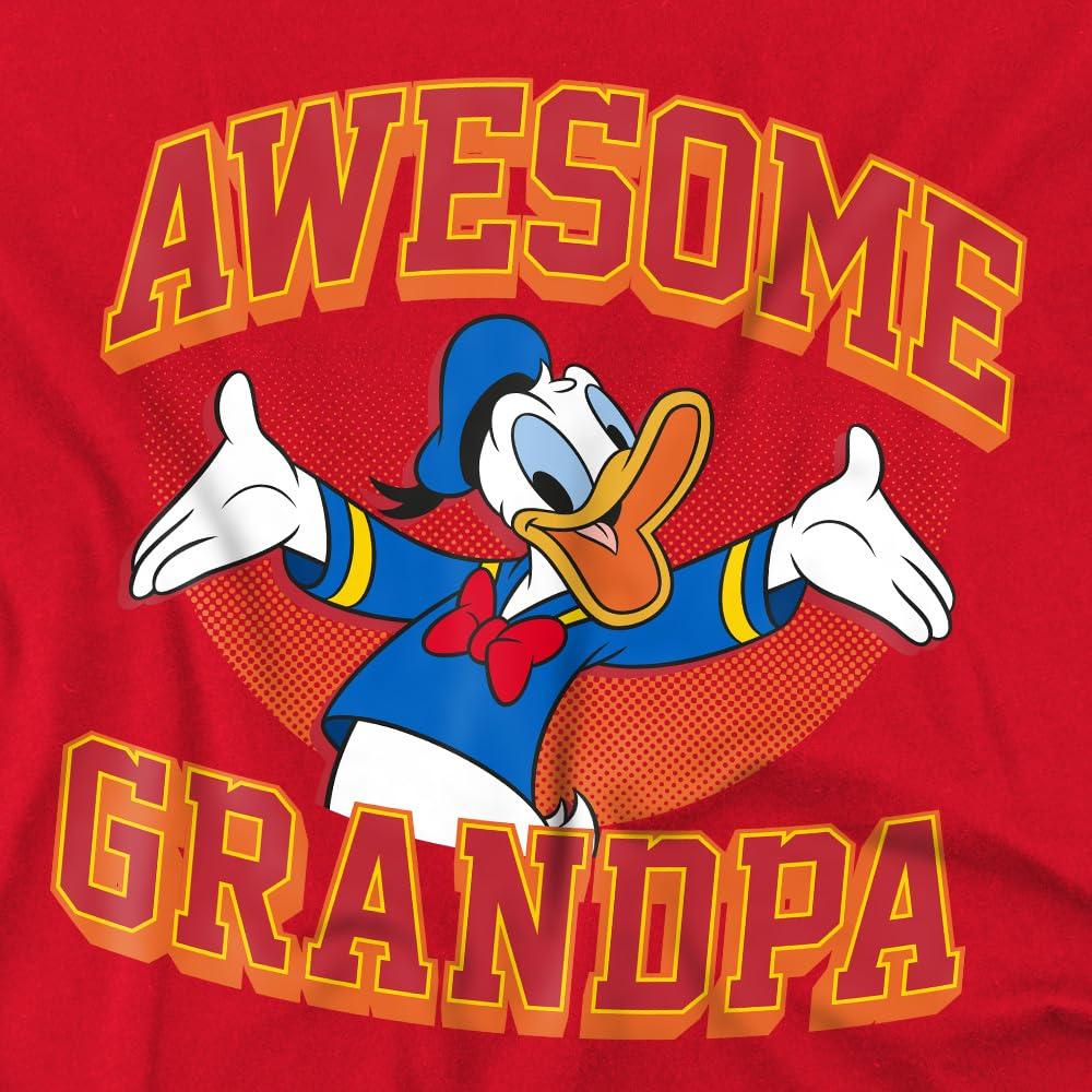 Disney Mens Awesome Grandpa Donald Duck T-Shirt