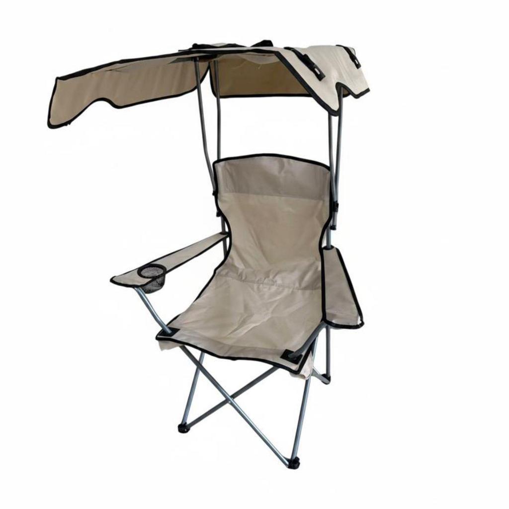 Fishing Chair with Roof Foldable Folding Camping Stool Portable Beach