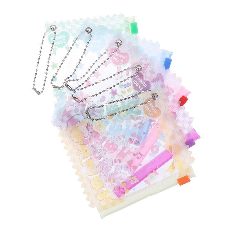 1Pc Cute Cartoon Transparent Bag 58Mm-75Mm Props Badge Storage Display Bag Protective Shell Card Bag Cover Candy Bag