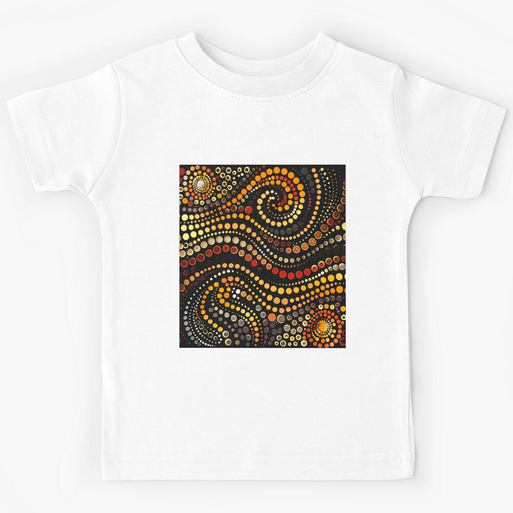 Aboriginal Inspired Dot Art - Awesome Aspire Kids T-Shirt 110