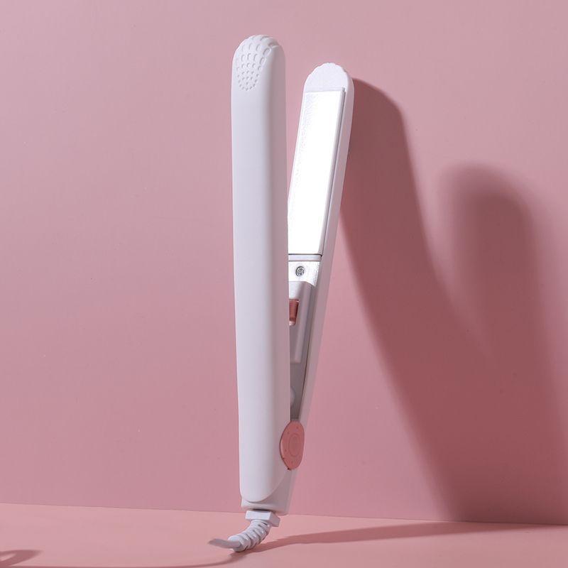 Mini Fast Heating Hair Straightener Colorful Plywood Bang Clip Dual-use for Curly and Straight Hair Portable Curling Iron