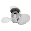 11 5 8in Boat Propeller 3 Blades Stainless Steel 13 Tooth Corrosion Resistance Replacement for YAMAHA Outboard 25‑60HP