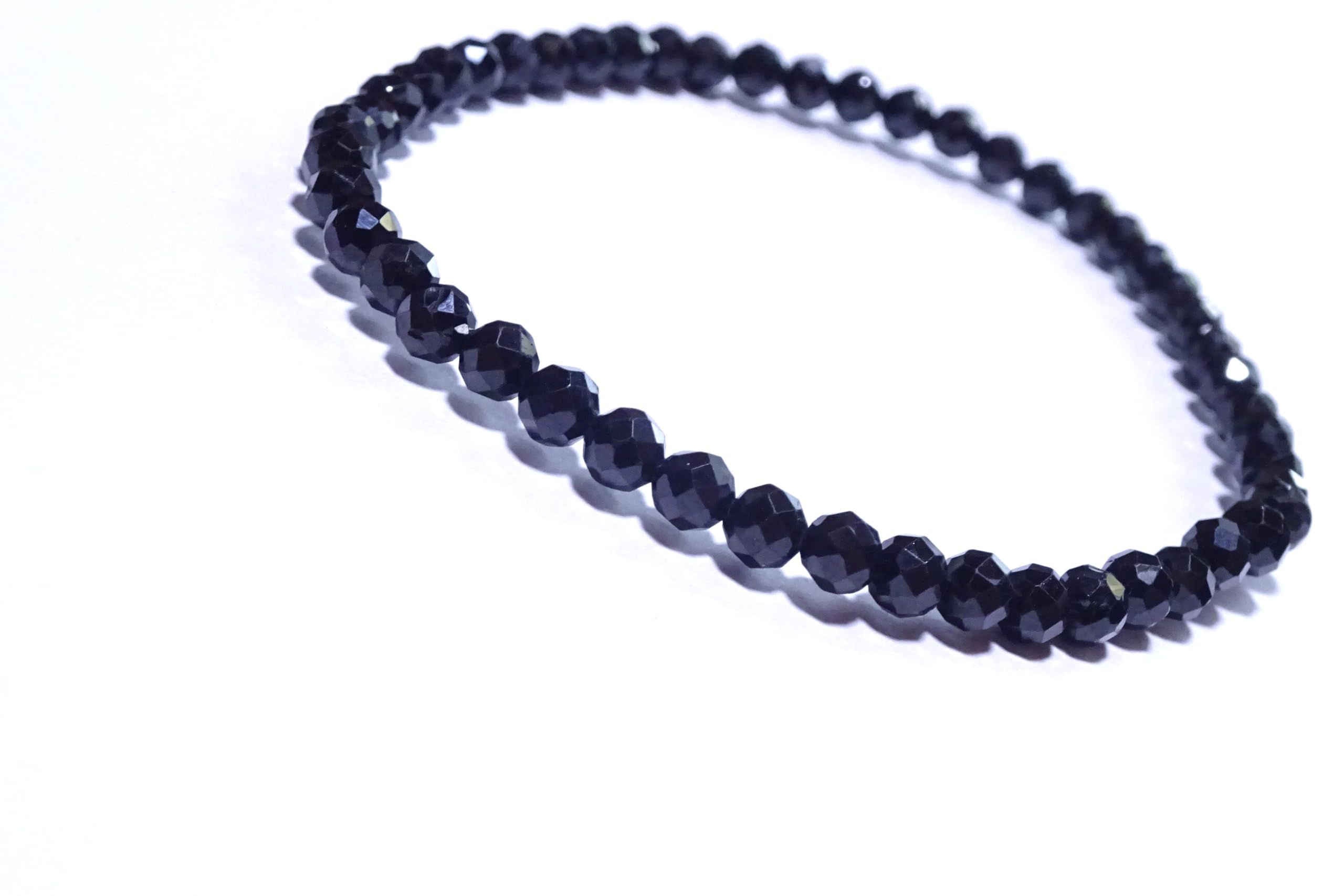 

for seizing important victories in Black Spinel Bracelet for Men Power Natural 4mm Cut 18cm Kanoishi [Amulet life] - Stone, Stone, (For Purification, чорний