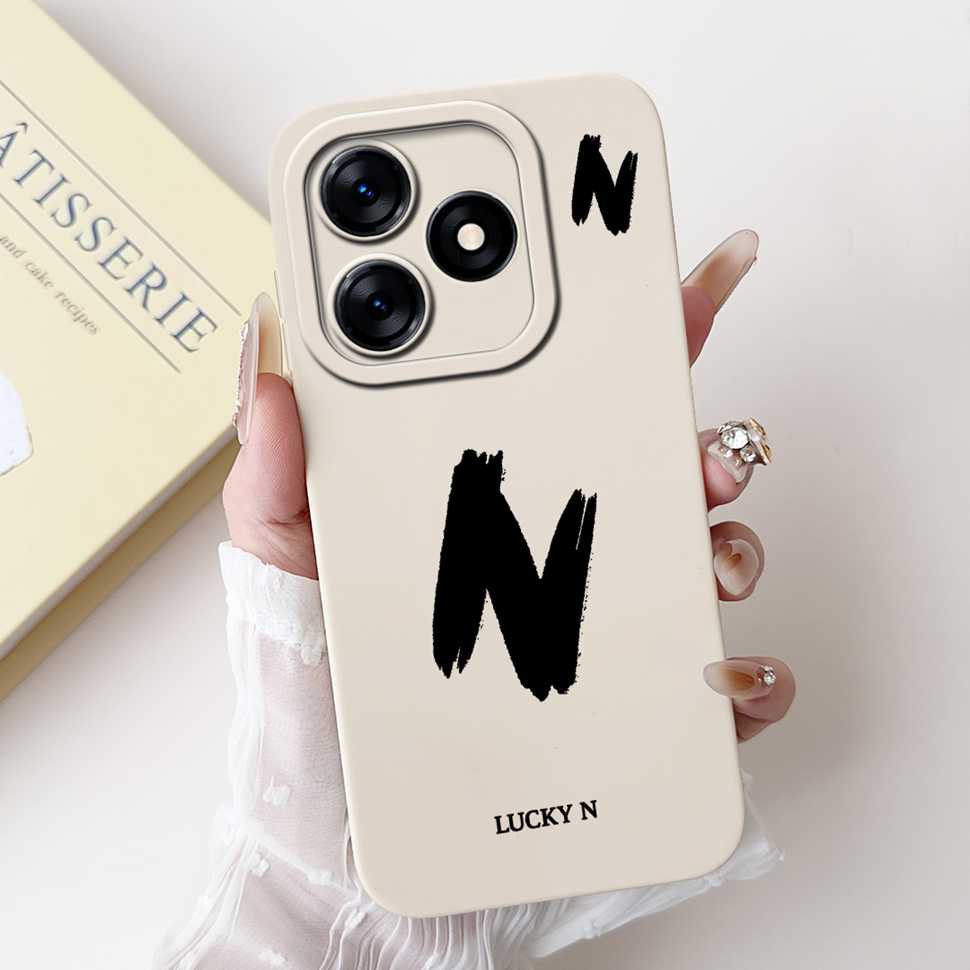 For Realme Note 50 Case RMX3834 Cute A-Z Letters Cover Soft Silicone Casing For Realme Note 50 Note50 Fundas Capa