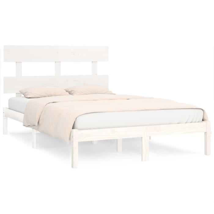 VidaXL Bed Frames White Solid Wood 180x200 Cm Super King 3104689