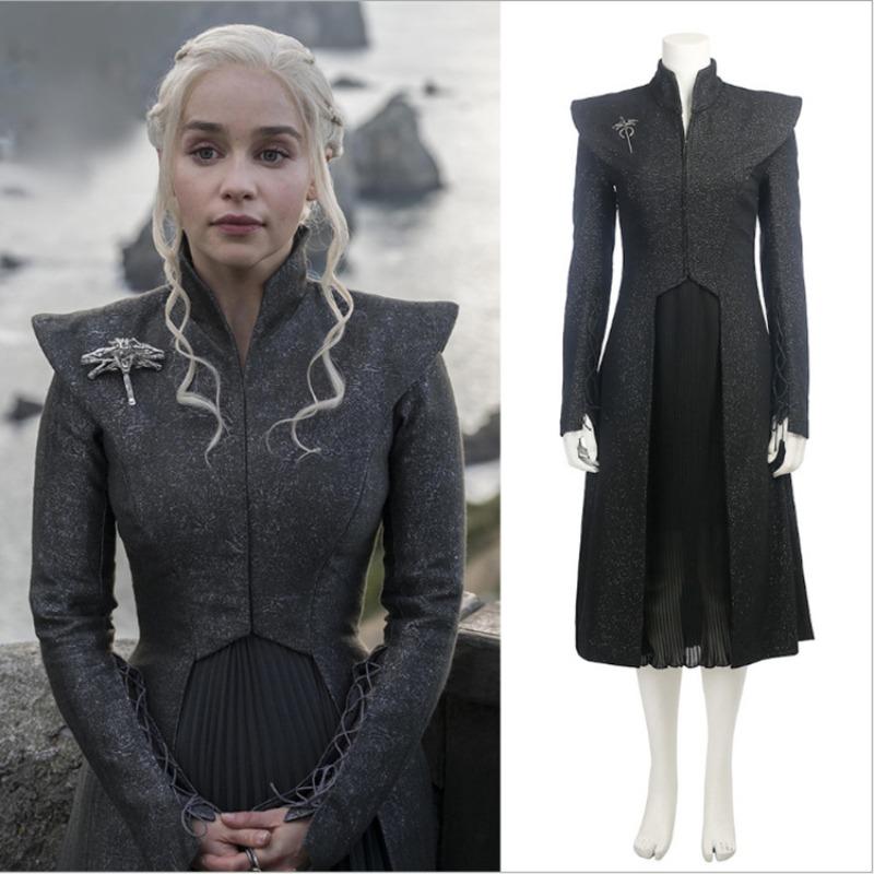 Game of Thrones cos Mother of Dragons Season 7 Daenerys Targaryen cosplay suit A Song of Ice and Fire