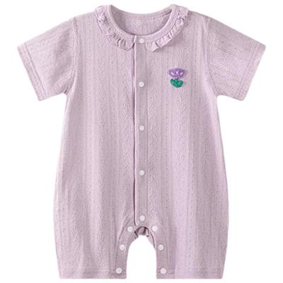 Infant Pure Cotton Jacquard Summer Romper