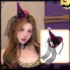 Pumpkin Halloween Witch Hat Headband Spider Cone Hat Hair Hoop  Photo Props