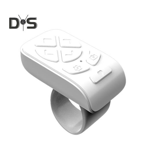 

Пульт дистанционного управления, стабильное соединение, универсальный портативный беспроводной Bluetooth-совместимый контроллер для видеосъемки с помощью пальца, автоматический тюнер страниц белый