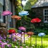 2 Stück wetterfeste Garten-Metall-Blumenstäbe rostfrei Blumenskulptur Partyzubehör