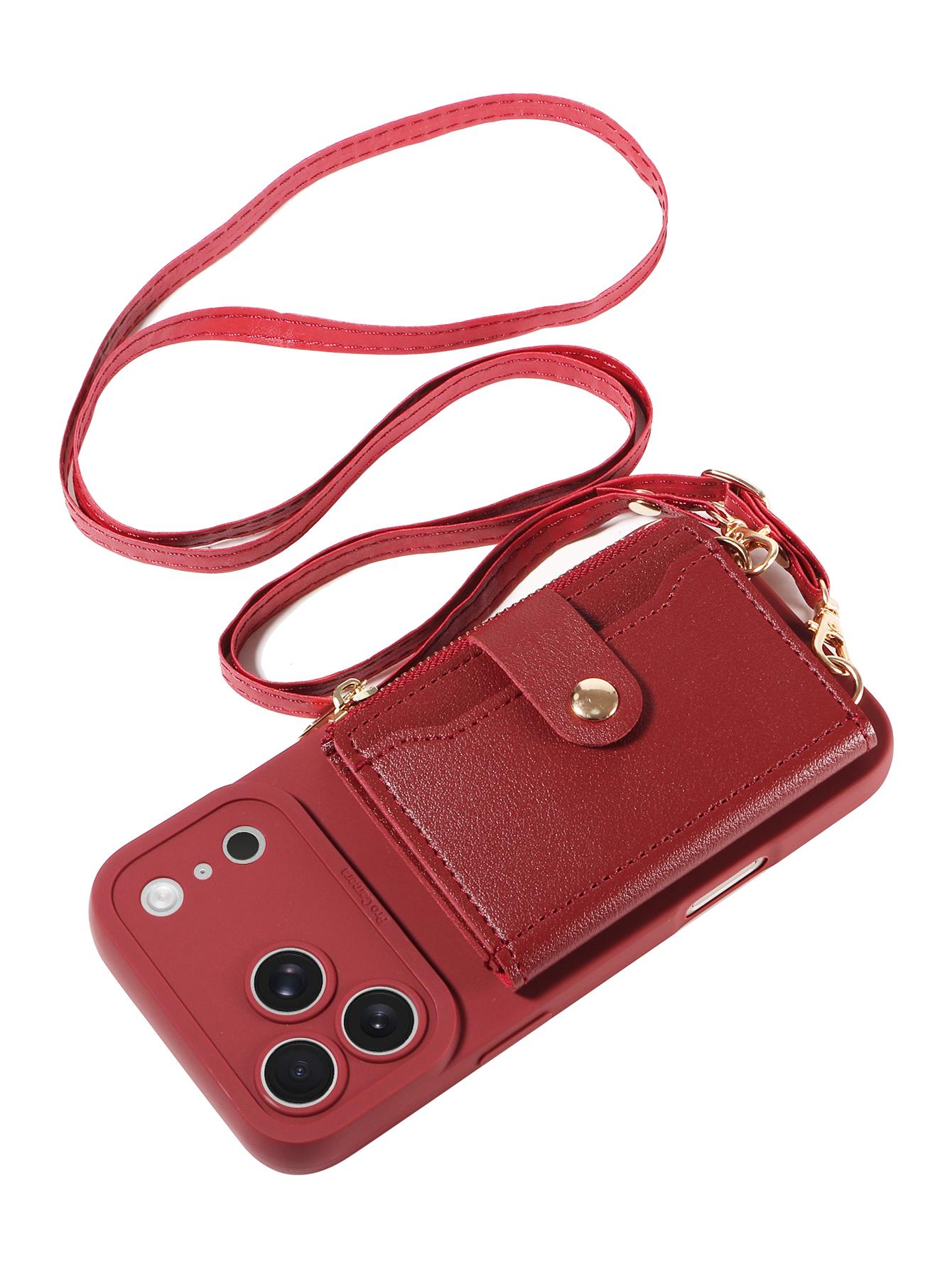 

Faux Leather Phone Case for Samsung GalaxyA50 A34 A32 A22 A13 A12 A03 A02 with Lanyard,shockproof,Stand, Mirror and Card Holder Galaxy A50 вино красного