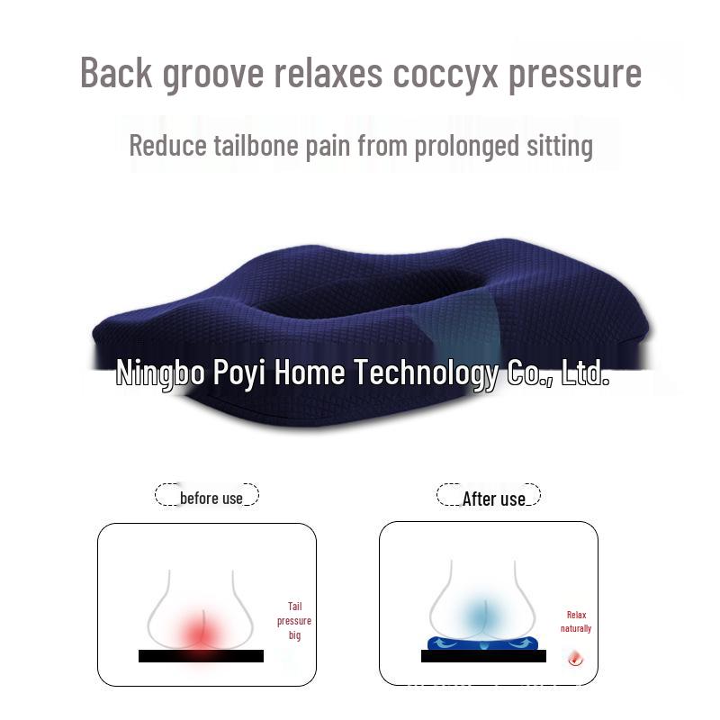 Ortopedický kostrční polštář pro úlevu od hemoroidů, těhotenství a podporu při zlomeninách s pohodlím pro záda a boky