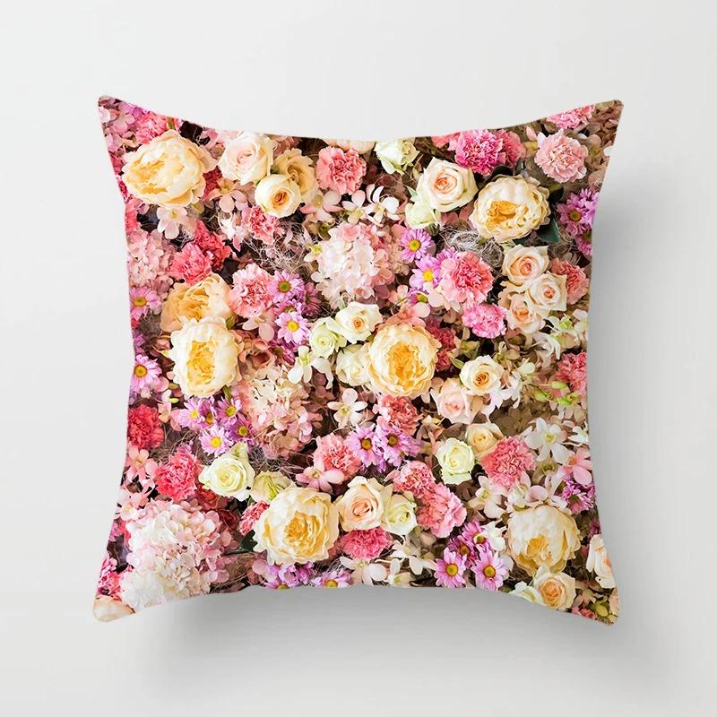 Flower Pattern Pillowcase Car Ornaments Office Living Room Home Pillowcase