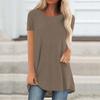 2024 Summer Plus Size Women’s Round Neck T-Shirt, Solid Color, Southeast Asian Fashion