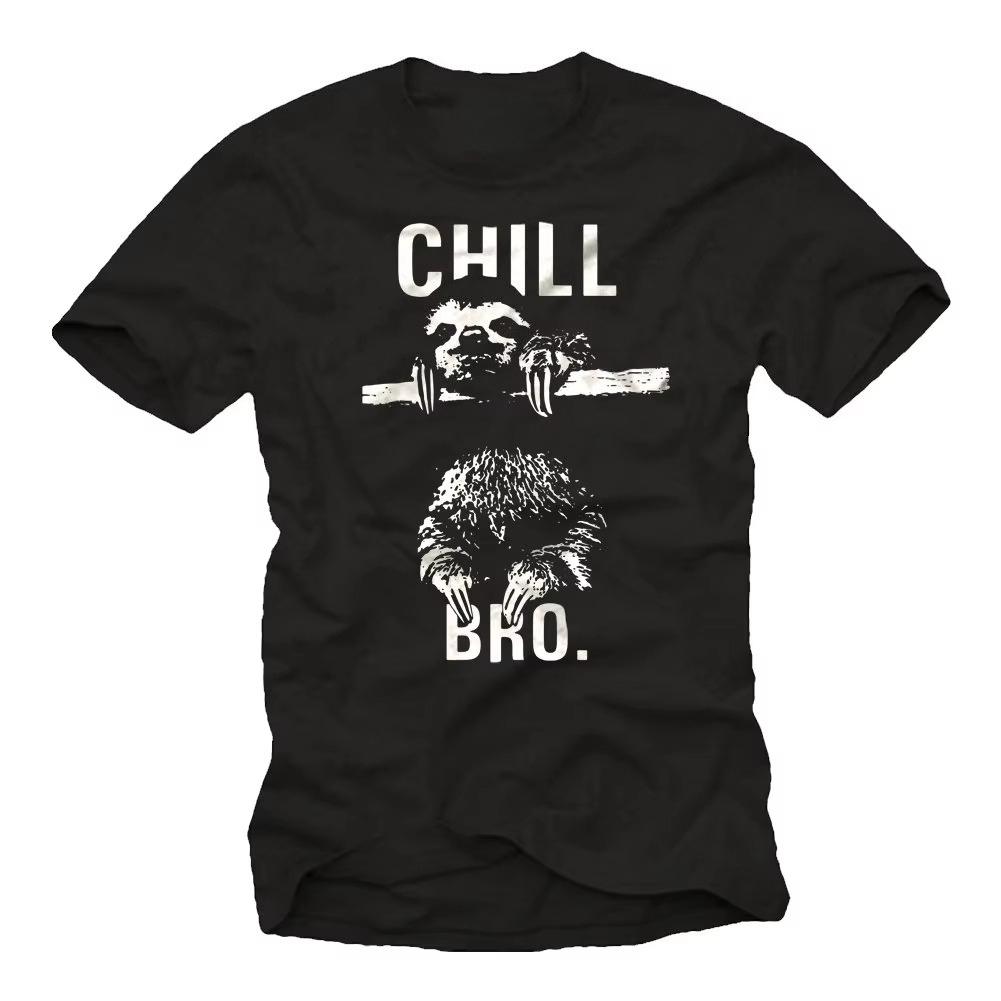 Makaya Cool Swag TShirt With Sloth Chill Bro Unisexs T Shirt Unisex Fashion Shirt Cute Tops M