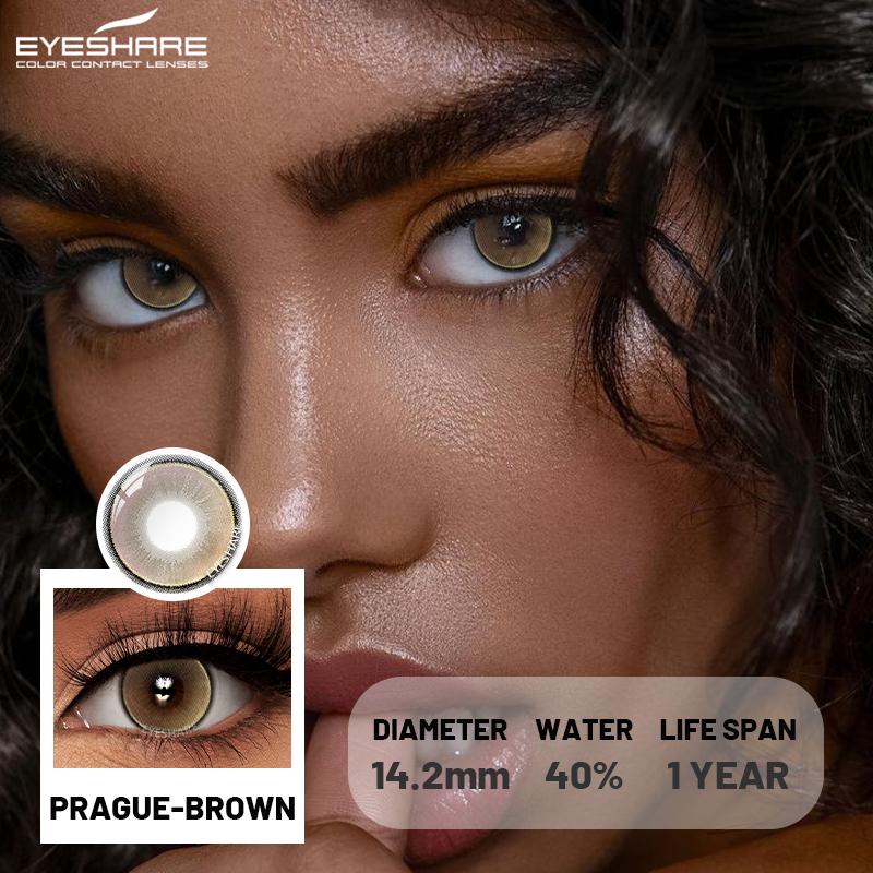 Eyeshare Colored Contact Lenses Purple Cosmetic Colored Contact Lenses Green Fashion Beauty Contact Lenses Brown Natural Colored Soft Lenses 1 Pair