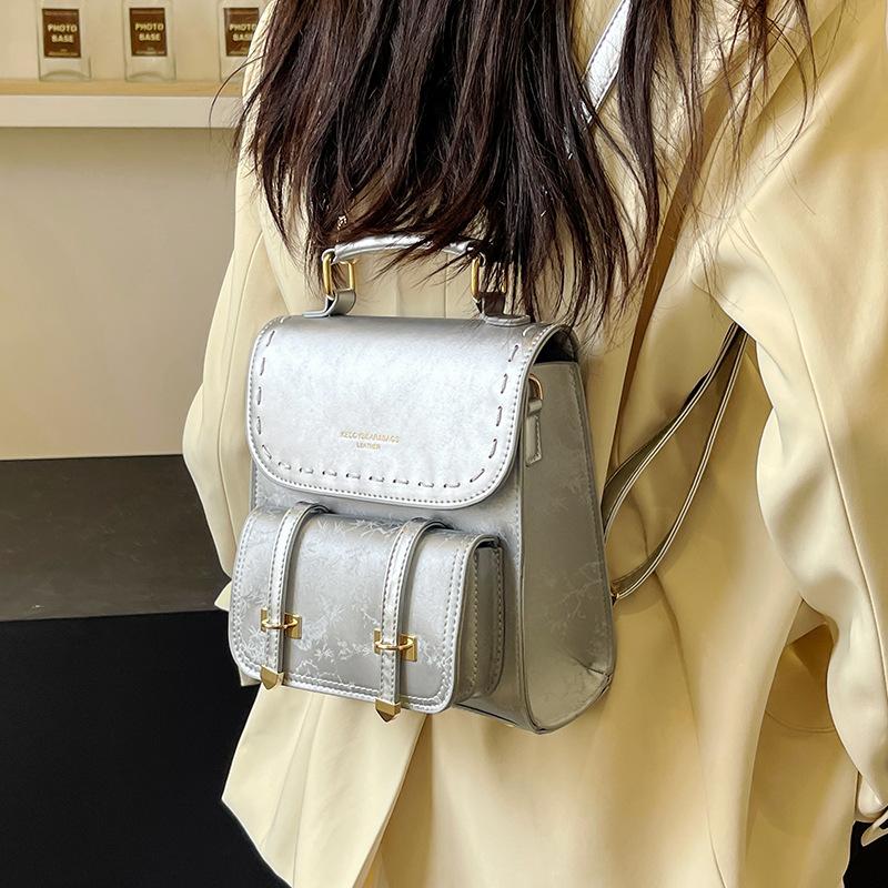 Small Niche Design Bag, New Fashionable Backpack, Women's Handheld Korean Version, Travel Backpack, Three Use Bag