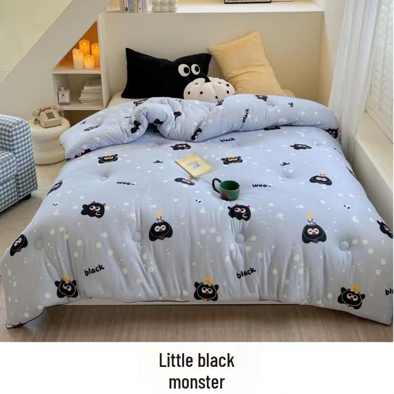 

OLOEY Little Black Monster Knitted Cotton Thickened Winter Duvet Insert