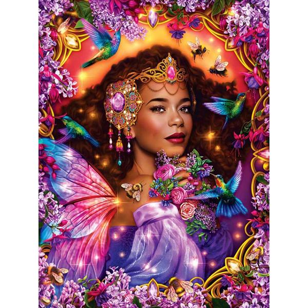 Diy Full Round Diamond Painting Woman 5D Diamond Embroidery Flower Mosaic Portrait Rhinestone Handmade Hobby Decor