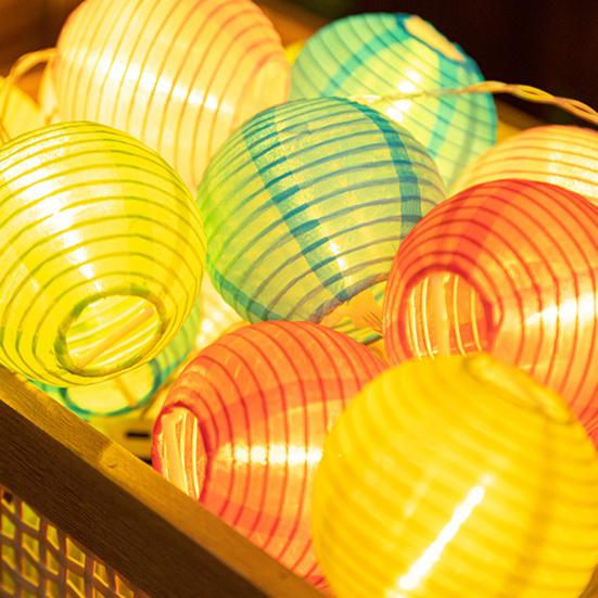 Small Lantern String Lights USB Powered 50 LEDs Waterproof Outdoor Fairy Light for Patio Garden