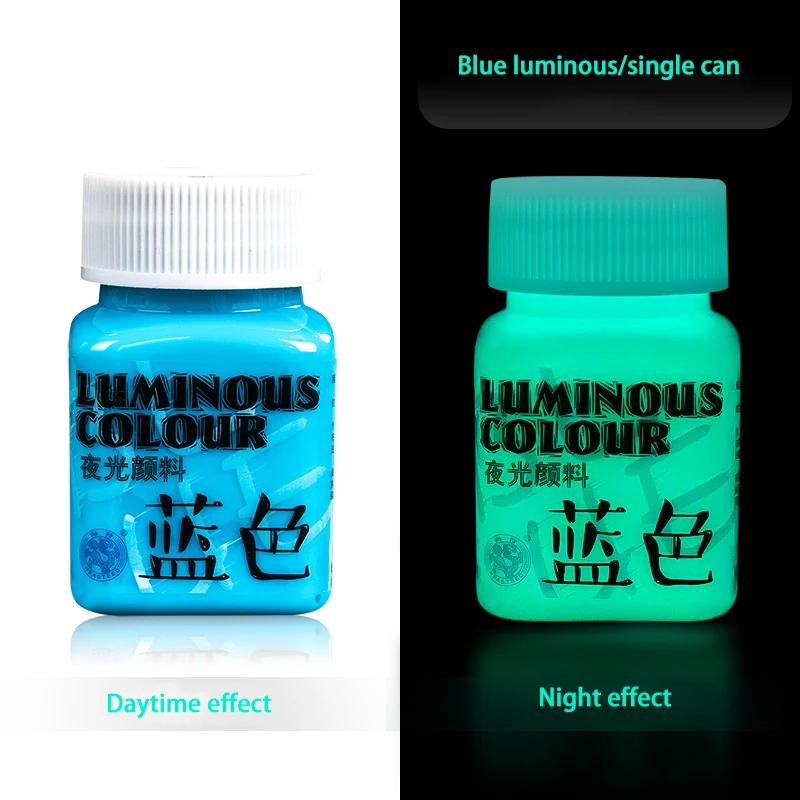 58ML Luminous Acrylic Pigment Fluorescent Paint Glow in Dark DIY Halloween Party Jewelry Nail Art Nail Beauty Resin Pigment