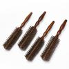 Barber Hair Round Roller Wood Hair Brush Boar Bristle Nylon Hair Comb Hairdressing Combs Round Paddle Brush Women Men Curly Hair
