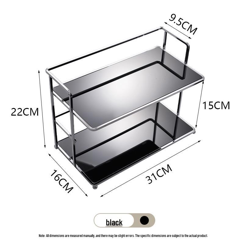 Iron Desktop Organizer: Mug, Cup, & Cosmetics Holder, Bathroom & Office Shelf