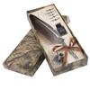 English Calligraphy Feather Dip Quill Pen Writing Ink Set Stationery Gift Box with 5 Nibs