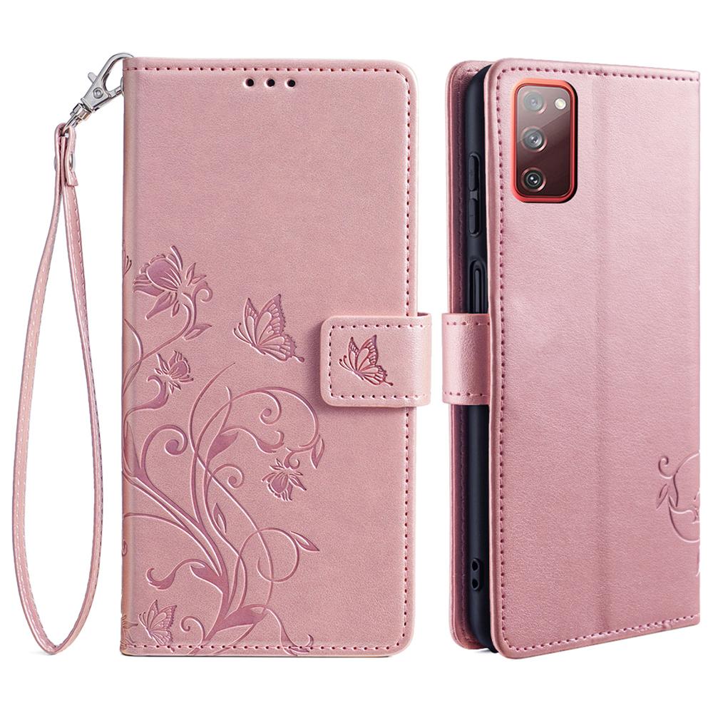 For Samsung Galaxy S20 FE/S20 FE 5G/S20 FE 2022/S20 Lite Case Butterfly Flower PU Leather Phone Cover Online Shopping Wholesale