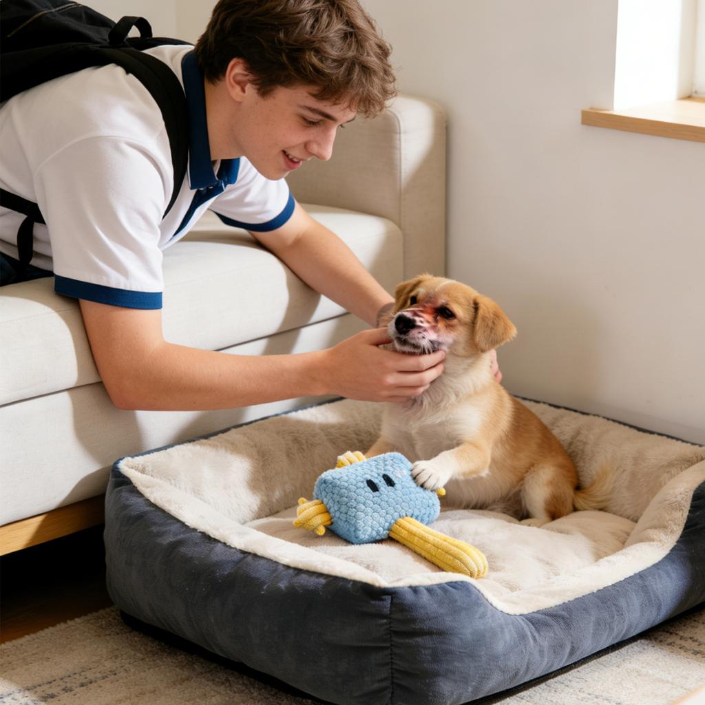 Pet Plush Hammer Toy For Self-entertainment, Boredom Relief, Teeth Grinding, Resistance, With A Plush Rope Knot And Sound Function, Suitable For Puppy