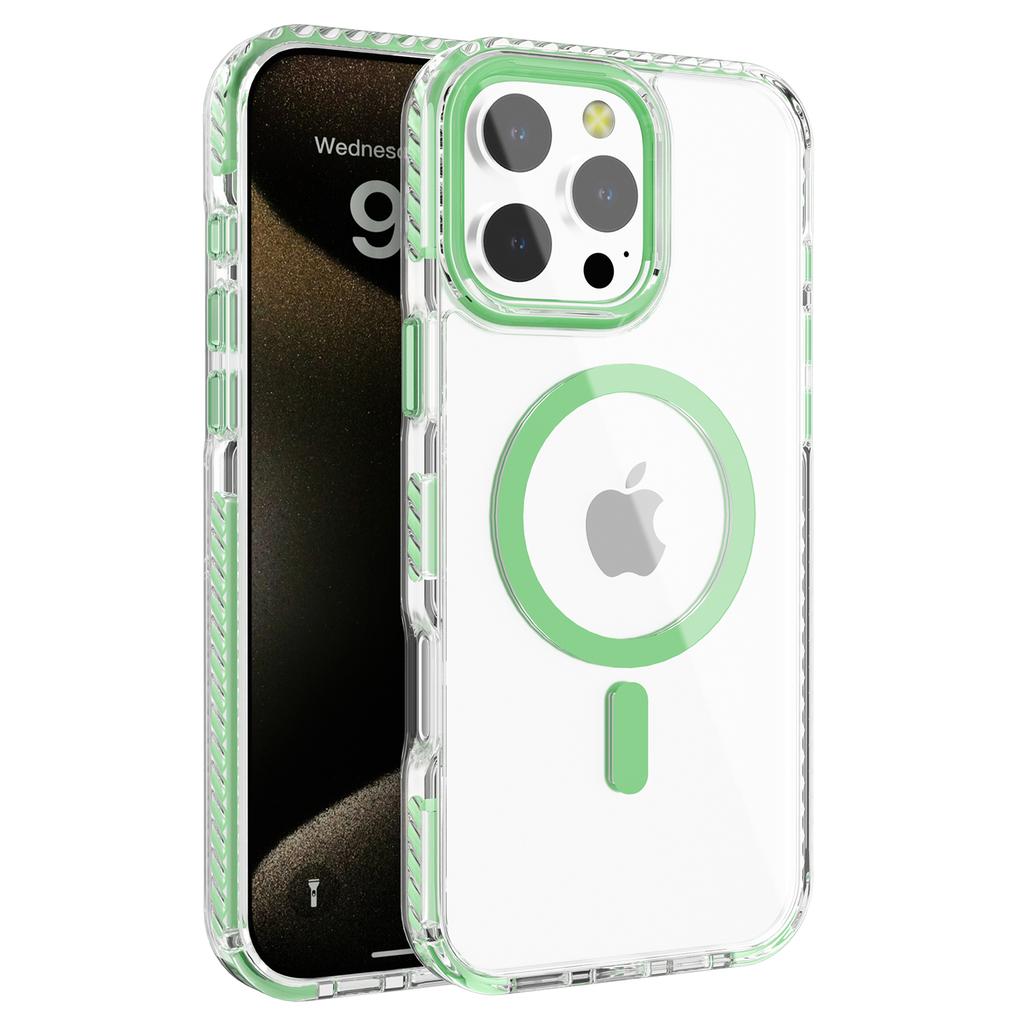 For iPhone 13 Pro Clear Phone Case PC+TPU Shell Compatible with MagSafe Phone Cover