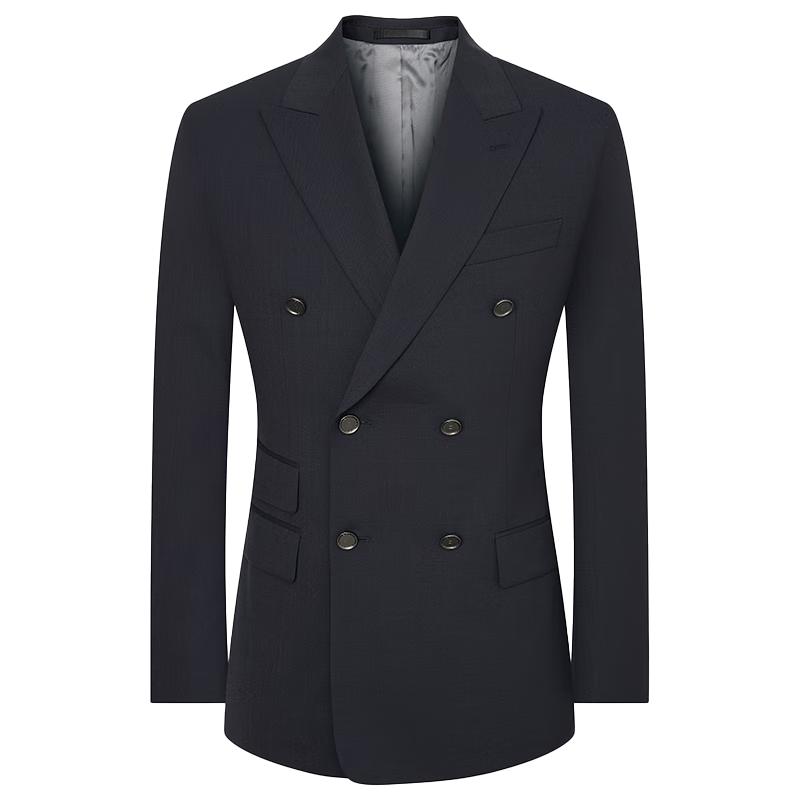 Мужской деловой двубортный пиджак Baoxiniao - Глубокий синий 52A
