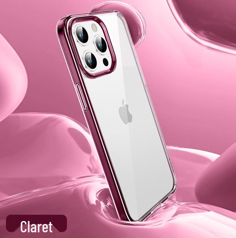 iPhone 14/15 Transparent Airbag Anti-Drop Case with Back Panel