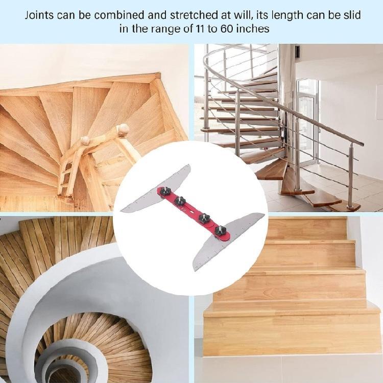 Stair Tread with Scale Adjustable 8in to 16in Alloy Stair Tread Measuring Tool