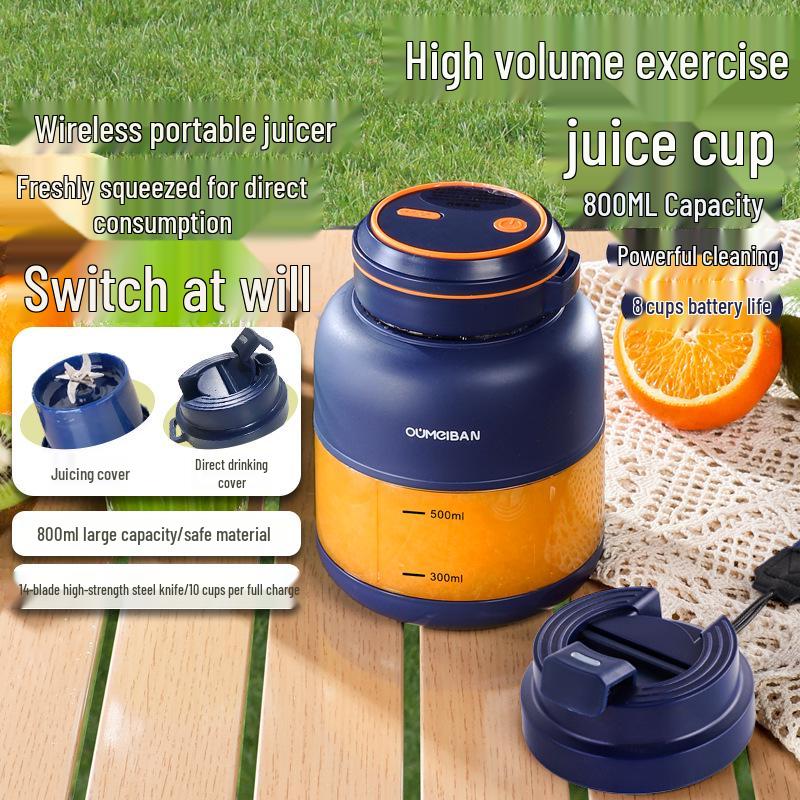 Draagbare Draadloze Sapcentrifuge Blender met IJscrusher voor Thuis, Europese/Amerikaanse Stijl, Grote Capaciteit